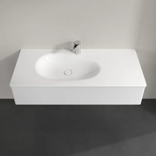 Obrázek VILLEROY BOCH Toaletní skříňka Antao, 1 zásuvka, 1188 x 256 x 493 mm, přední strana bez konstrukce, bílý matný lak #K03000MT