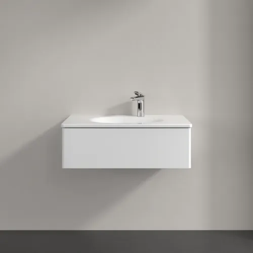 Obrázek VILLEROY BOCH Toaletní skříňka Antao, 1 zásuvka, 788 x 256 x 496 mm, přední strana bez konstrukce, bílý matný lak #K01000MT