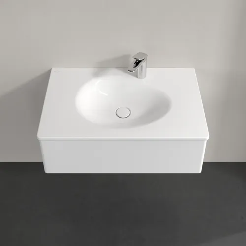 Obrázek VILLEROY BOCH Toaletní skříňka Antao, 1 zásuvka, 788 x 256 x 496 mm, přední strana bez konstrukce, bílý matný lak #K01000MT