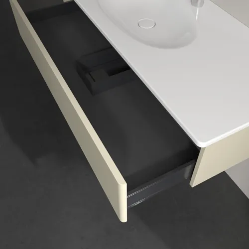 Bild von VILLEROY BOCH Antao Waschbeckenunterschrank, 1 Auszug, 1188 x 256 x 493 mm, Front ohne Struktur, Silk Grey Matt Lacquer #K03000HJ