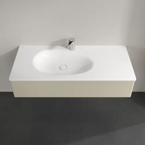 Bild von VILLEROY BOCH Antao Waschbeckenunterschrank, 1 Auszug, 1188 x 256 x 493 mm, Front ohne Struktur, Silk Grey Matt Lacquer #K03000HJ