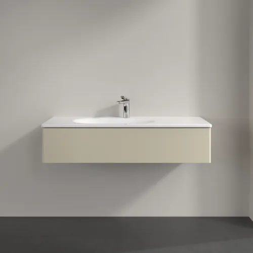 Bild von VILLEROY BOCH Antao Waschbeckenunterschrank, 1 Auszug, 1188 x 256 x 493 mm, Front ohne Struktur, Silk Grey Matt Lacquer #K03000HJ