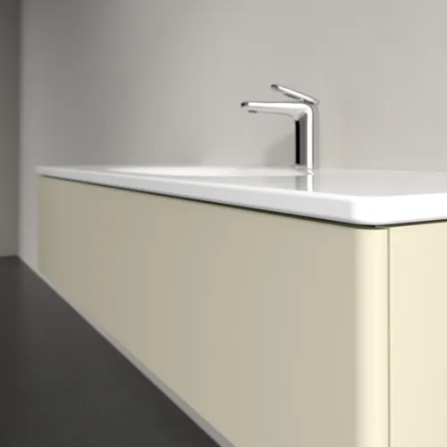 Bild von VILLEROY BOCH Antao Waschbeckenunterschrank, 1 Auszug, 1188 x 256 x 493 mm, Front ohne Struktur, Silk Grey Matt Lacquer #K03000HJ