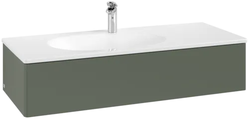 Bild von VILLEROY BOCH Antao Waschbeckenunterschrank, 1 Auszug, 1188 x 256 x 493 mm, Front ohne Struktur, Leaf Green Matt Lacquer #K03000HL