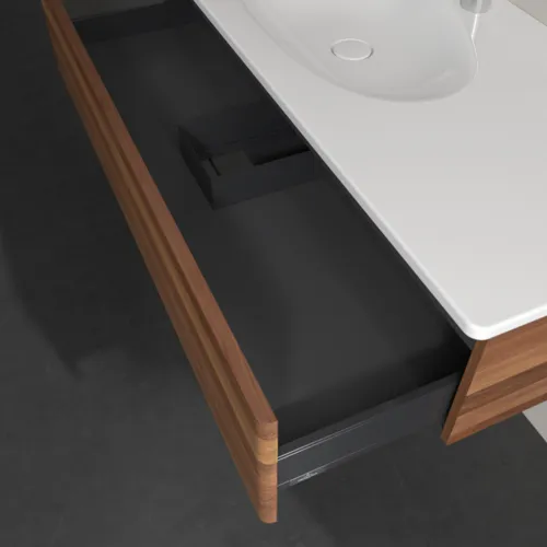 Obrázek VILLEROY BOCH Toaletní skříňka Antao, 1 zásuvka, 1188 x 256 x 493 mm, přední strana bez konstrukce, teplý ořech #K03000HM