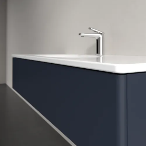 Obrázek VILLEROY BOCH Toaletní skříňka Antao, 1 zásuvka, 1188 x 256 x 493 mm, přední strana bez konstrukce, matný lak Midnight Blue #K03000HG