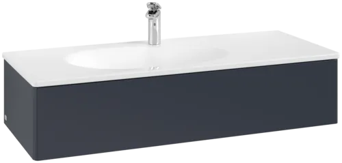 Bild von VILLEROY BOCH Antao Waschbeckenunterschrank, 1 Auszug, 1188 x 256 x 493 mm, Front ohne Struktur, Midnight Blue Matt Lacquer #K03000HG