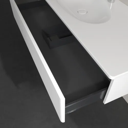 Bild von VILLEROY BOCH Antao Waschbeckenunterschrank, 1 Auszug, 1188 x 256 x 493 mm, Front mit Struktur, White Matt Lacquer #K03100MT