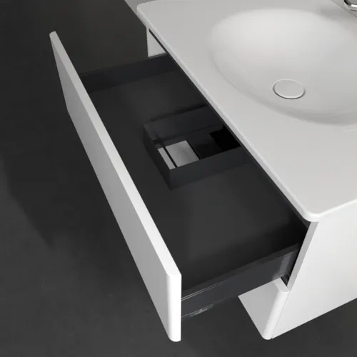 Bild von VILLEROY BOCH Antao Waschbeckenunterschrank, 2 Auszüge, 788 x 504 x 496 mm, Front ohne Struktur, White Matt Lacquer #K04000MT