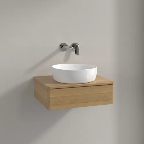 Bild von VILLEROY BOCH Antao Waschbeckenunterschrank, 1 Auszug, 600 x 190 x 500 mm, Front ohne Struktur, Honey Oak / Honey Oak #K07011HN