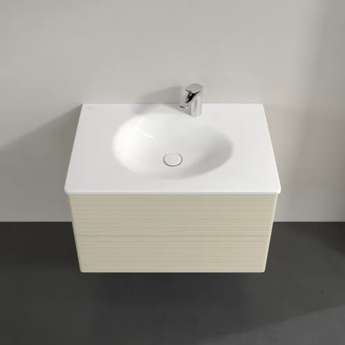 Bild von VILLEROY BOCH Antao Waschbeckenunterschrank, 2 Auszüge, 788 x 504 x 496 mm, Front mit Struktur, Silk Grey Matt Lacquer #K04100HJ