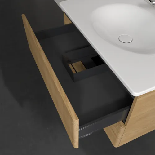 Picture of VILLEROY BOCH Antao Vanity unit, 2 pull-out compartments, 788 x 504 x 496 mm, Front with grain texture, Honey Oak #K04100HN