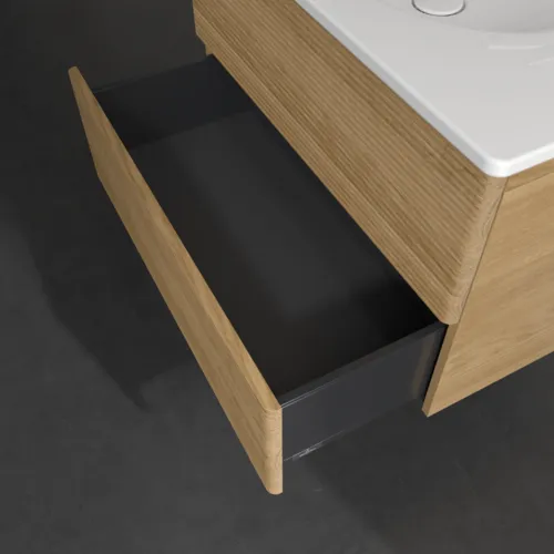 Picture of VILLEROY BOCH Antao Vanity unit, 2 pull-out compartments, 788 x 504 x 496 mm, Front with grain texture, Honey Oak #K04100HN
