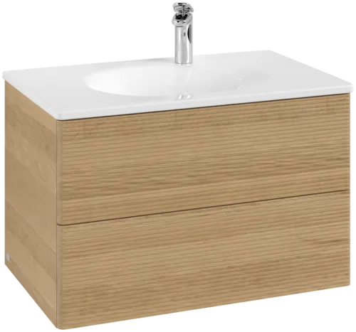 Bild von VILLEROY BOCH Antao Waschbeckenunterschrank, 2 Auszüge, 788 x 504 x 496 mm, Front mit Struktur, Honey Oak #K04100HN