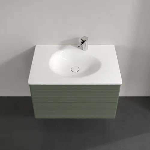 Obrázek VILLEROY BOCH Toaletní skříňka Antao, 2 výsuvy, 788 x 504 x 496 mm, texturovaná přední strana, listově zelený matný lak #K04100HL