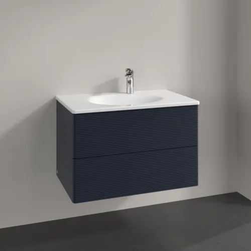 Obrázek VILLEROY BOCH Toaletní skříňka Antao, 2 výsuvy, 788 x 504 x 496 mm, texturovaná přední strana, matný lak Midnight Blue #K04100HG