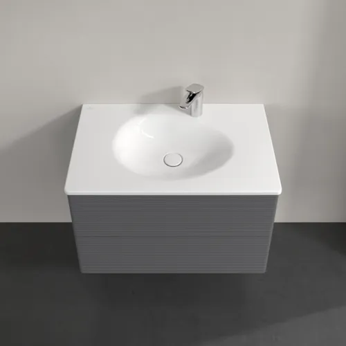 Obrázek VILLEROY BOCH Toaletní skříňka Antao, 2 výsuvy, 788 x 504 x 496 mm, strukturovaná přední strana, antracitový matný lak #K04100GK