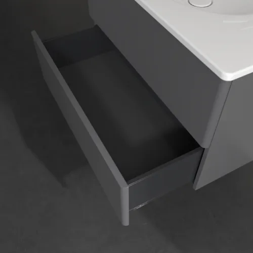 Picture of VILLEROY BOCH Antao Vanity unit, 2 pull-out compartments, 788 x 504 x 496 mm, Front without structure, Anthracite Matt Lacquer #K04000GK