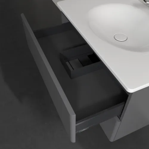 Picture of VILLEROY BOCH Antao Vanity unit, 2 pull-out compartments, 788 x 504 x 496 mm, Front without structure, Anthracite Matt Lacquer #K04000GK