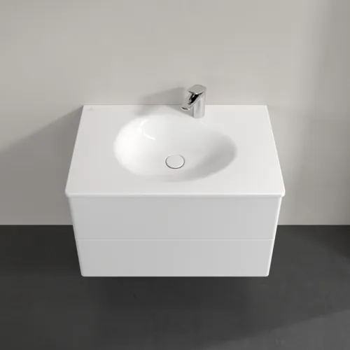 Obrázek VILLEROY BOCH Toaletní skříňka Antao, 2 výsuvy, 788 x 504 x 496 mm, přední strana bez konstrukce, lesklý bílý lak #K04000GF