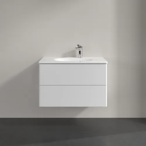 Obrázek VILLEROY BOCH Toaletní skříňka Antao, 2 výsuvy, 788 x 504 x 496 mm, přední strana bez konstrukce, lesklý bílý lak #K04000GF