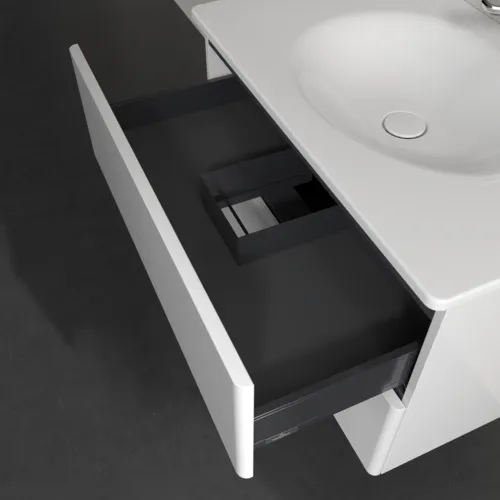 Obrázek VILLEROY BOCH Toaletní skříňka Antao, 2 výsuvy, 788 x 504 x 496 mm, přední strana bez konstrukce, lesklý bílý lak #K04000GF