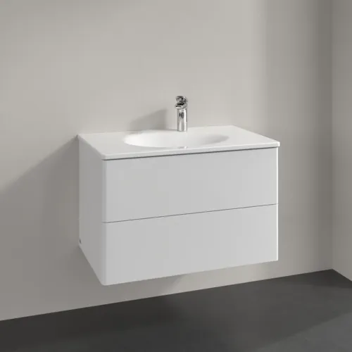 Obrázek VILLEROY BOCH Toaletní skříňka Antao, 2 výsuvy, 788 x 504 x 496 mm, přední strana bez konstrukce, lesklý bílý lak #K04000GF