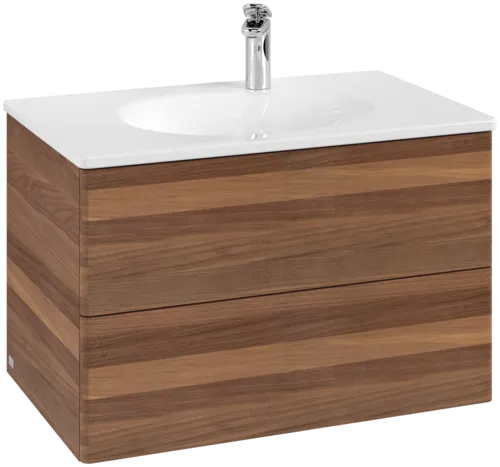 Bild von VILLEROY BOCH Antao Waschbeckenunterschrank, 2 Auszüge, 788 x 504 x 496 mm, Front ohne Struktur, Warm Walnut #K04000HM
