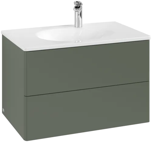 Bild von VILLEROY BOCH Antao Waschbeckenunterschrank, 2 Auszüge, 788 x 504 x 496 mm, Front ohne Struktur, Leaf Green Matt Lacquer #K04000HL