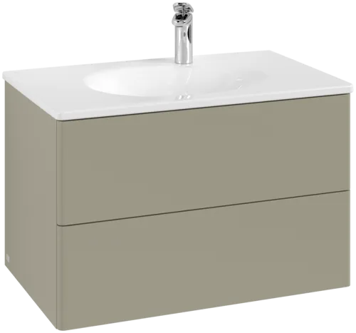 Bild von VILLEROY BOCH Antao Waschbeckenunterschrank, 2 Auszüge, 788 x 504 x 496 mm, Front ohne Struktur, Stone Grey Matt Lacquer #K04000HK