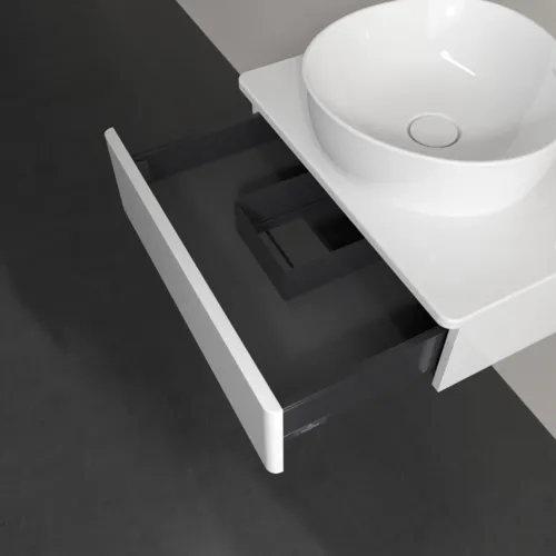 Bild von VILLEROY BOCH Antao Waschbeckenunterschrank, 1 Auszug, 600 x 190 x 500 mm, Front ohne Struktur, Glossy White Lacquer / Glossy White Lacquer #K07050GF