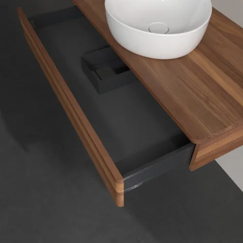 Picture of VILLEROY BOCH Antao Vanity unit, 1 pull-out compartment, 1000 x 190 x 500 mm, Front without structure, Warm Walnut / Warm Walnut #K09012HM