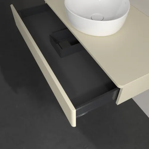 Bild von VILLEROY BOCH Antao Waschbeckenunterschrank, 1 Auszug, 1000 x 190 x 500 mm, Front mit Struktur, Silk Grey Matt Lacquer / Silk Grey Matt Lacquer #K09110HJ