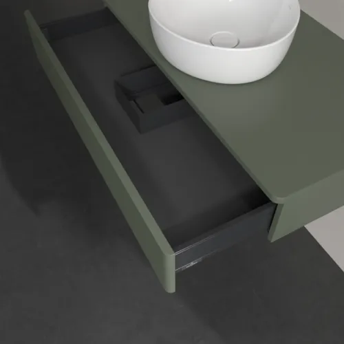 Bild von VILLEROY BOCH Antao Waschbeckenunterschrank, 1 Auszug, 1000 x 190 x 500 mm, Front mit Struktur, Leaf Green Matt Lacquer / Leaf Green Matt Lacquer #K09110HL