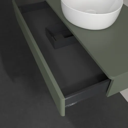 Bild von VILLEROY BOCH Antao Waschbeckenunterschrank, 1 Auszug, 1000 x 190 x 500 mm, Front mit Struktur, Leaf Green Matt Lacquer / Leaf Green Matt Lacquer #K09110HL