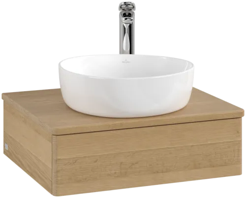Bild von VILLEROY BOCH Antao Waschbeckenunterschrank, 1 Auszug, 600 x 190 x 500 mm, Front ohne Struktur, Honey Oak / Honey Oak #K07051HN