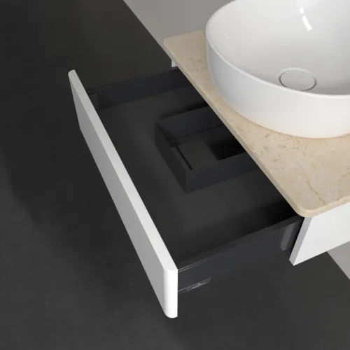 Bild von VILLEROY BOCH Antao Waschbeckenunterschrank, 1 Auszug, 600 x 190 x 500 mm, Front ohne Struktur, White Matt Lacquer / Botticino #K07053MT