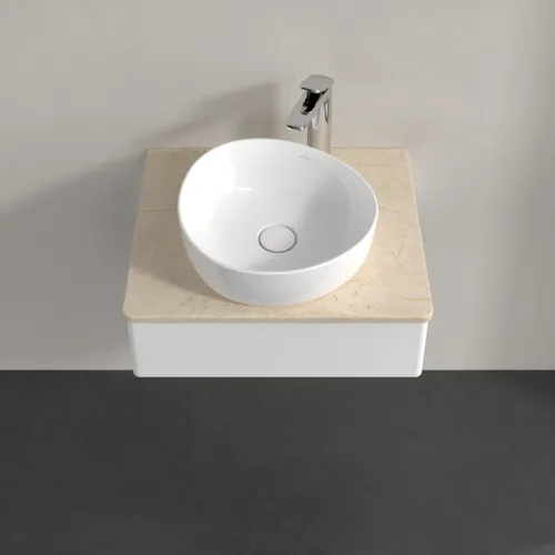 Bild von VILLEROY BOCH Antao Waschbeckenunterschrank, 1 Auszug, 600 x 190 x 500 mm, Front ohne Struktur, White Matt Lacquer / Botticino #K07053MT