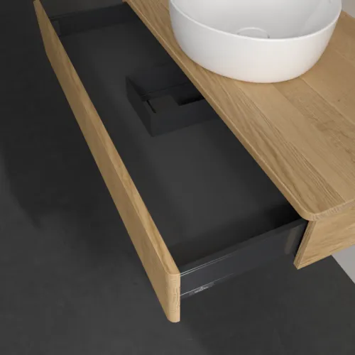 Bild von VILLEROY BOCH Antao Waschbeckenunterschrank, 1 Auszug, 1000 x 190 x 500 mm, Front mit Struktur, Honey Oak / Honey Oak #K09111HN