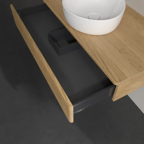 Bild von VILLEROY BOCH Antao Waschbeckenunterschrank, 1 Auszug, 1000 x 190 x 500 mm, Front mit Struktur, Honey Oak / Honey Oak #K09111HN