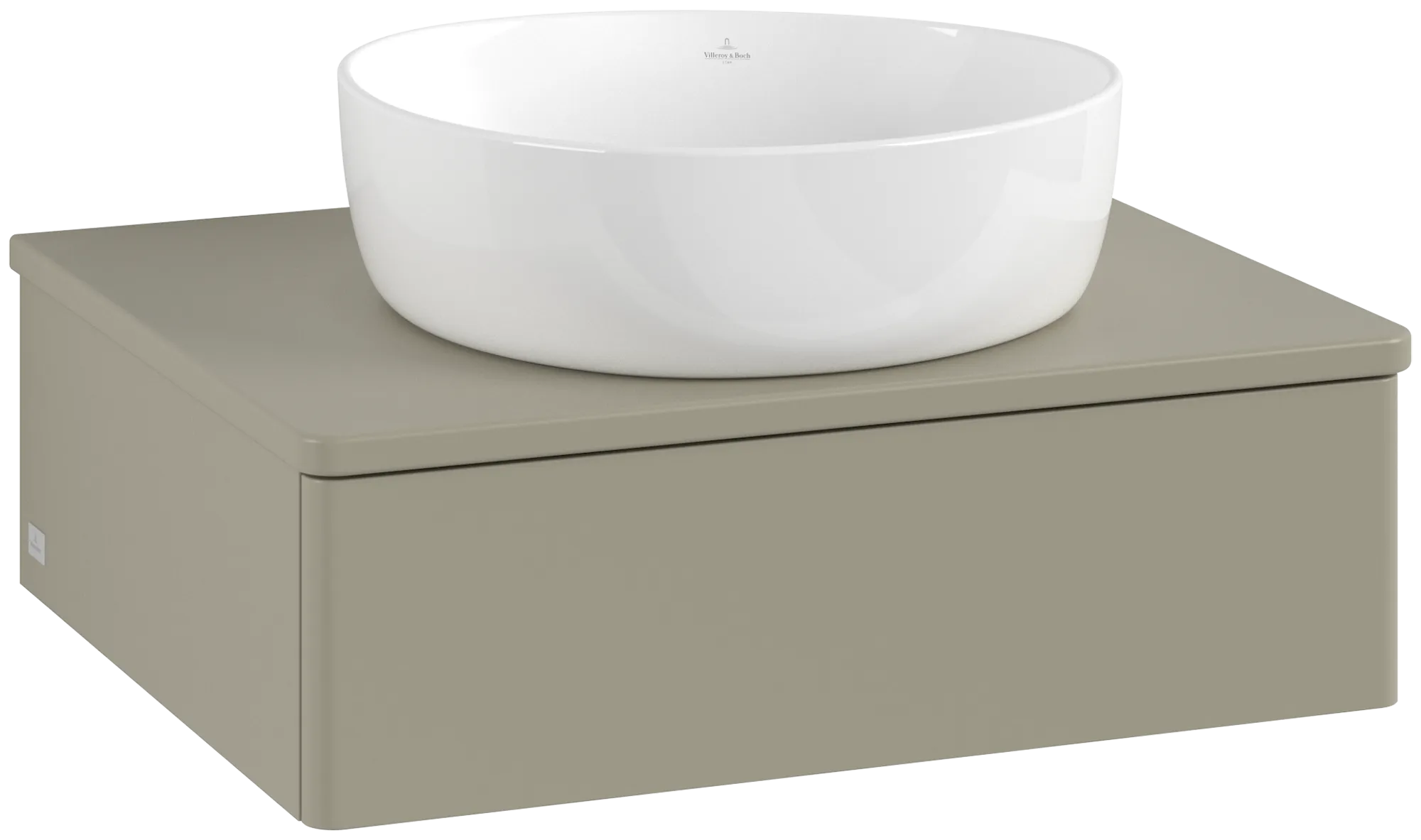 Bild von VILLEROY BOCH Antao Waschbeckenunterschrank, 1 Auszug, 600 x 190 x 500 mm, Front ohne Struktur, Stone Grey Matt Lacquer / Stone Grey Matt Lacquer #K07050HK