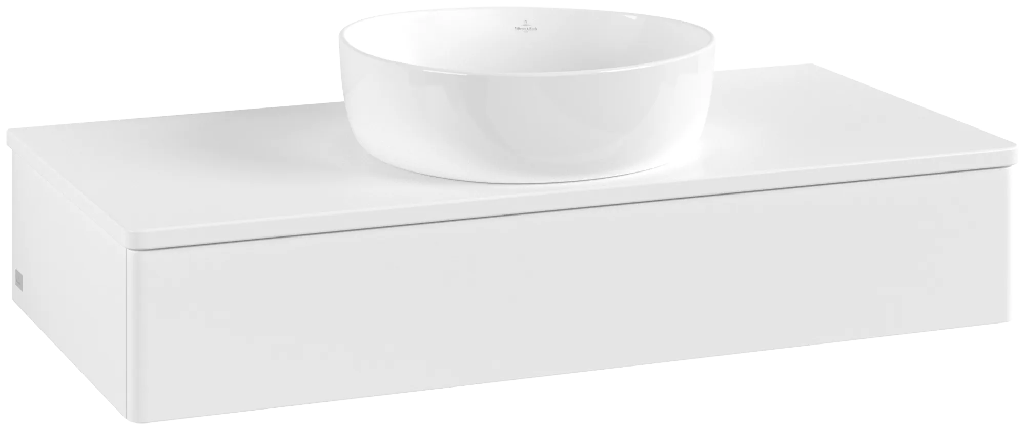 Bild von VILLEROY BOCH Antao Waschbeckenunterschrank, 1 Auszug, 1000 x 190 x 500 mm, Front ohne Struktur, White Matt Lacquer / White Matt Lacquer #K09050MT