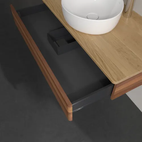 Bild von VILLEROY BOCH Antao Waschbeckenunterschrank, 1 Auszug, 1000 x 190 x 500 mm, Front ohne Struktur, Warm Walnut / Honey Oak #K09051HM