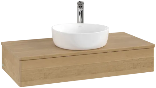 Bild von VILLEROY BOCH Antao Waschbeckenunterschrank, 1 Auszug, 1000 x 190 x 500 mm, Front ohne Struktur, Honey Oak / Honey Oak #K09051HN