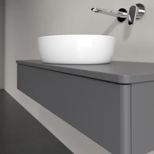 Obrázek VILLEROY BOCH Toaletní skříňka Antao, 1 zásuvka, 1000 x 190 x 500 mm, přední strana bez konstrukce, antracit matný lak / antracit matný lak #K09050GK