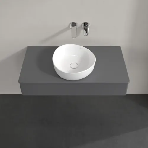 Obrázek VILLEROY BOCH Toaletní skříňka Antao, 1 zásuvka, 1000 x 190 x 500 mm, přední strana bez konstrukce, antracit matný lak / antracit matný lak #K09050GK