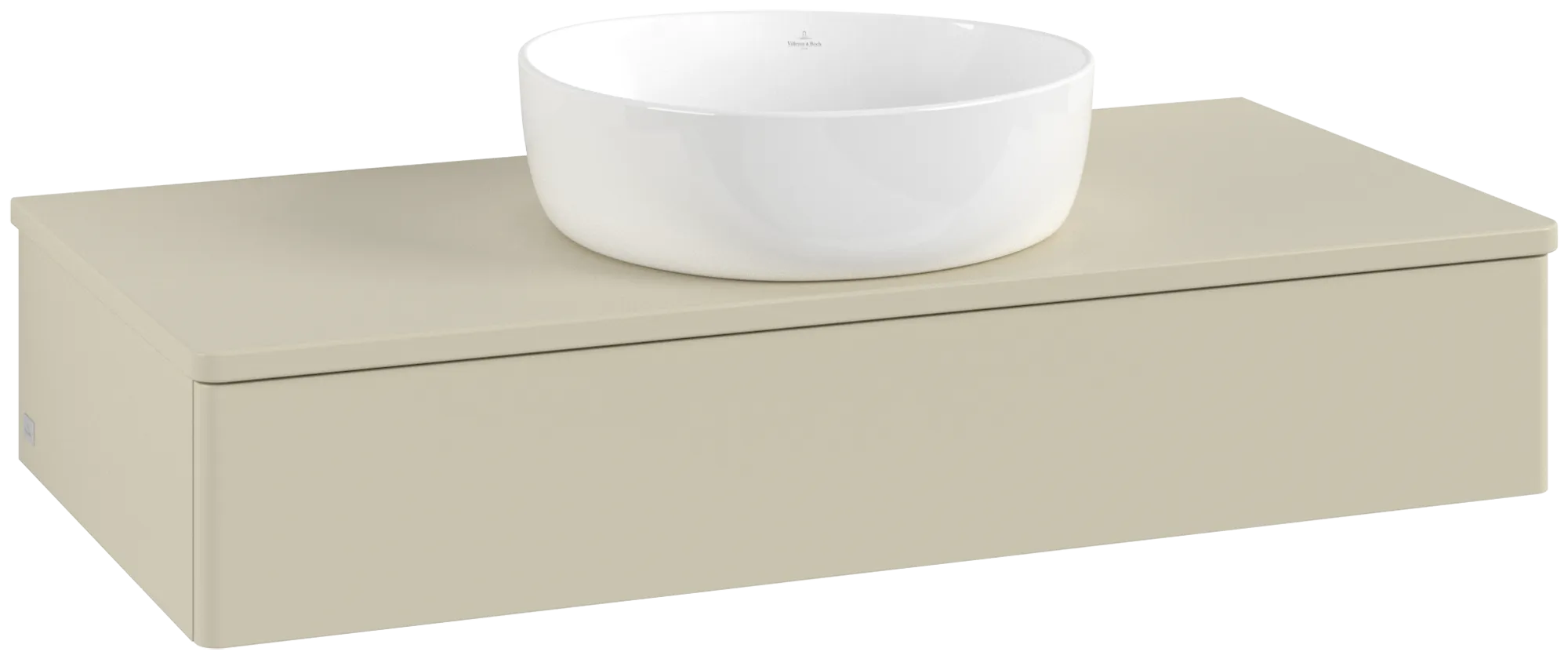 Bild von VILLEROY BOCH Antao Waschbeckenunterschrank, 1 Auszug, 1000 x 190 x 500 mm, Front ohne Struktur, Silk Grey Matt Lacquer / Silk Grey Matt Lacquer #K09050HJ