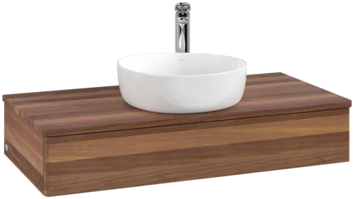 Obrázek VILLEROY BOCH Toaletní skříňka Antao, 1 zásuvka, 1000 x 190 x 500 mm, čelo bez konstrukce, teplý ořech / teplý ořech #K09052HM