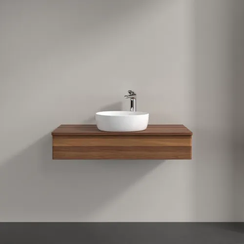 Obrázek VILLEROY BOCH Toaletní skříňka Antao, 1 zásuvka, 1000 x 190 x 500 mm, čelo bez konstrukce, teplý ořech / teplý ořech #K09052HM