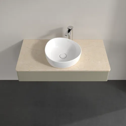 Bild von VILLEROY BOCH Antao Waschbeckenunterschrank, 1 Auszug, 1000 x 190 x 500 mm, Front ohne Struktur, Stone Grey Matt Lacquer / Botticino #K09053HK